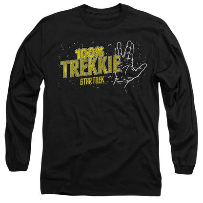 Black - Front - Star Trek Unisex Adult Trekkie T-Shirt