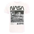White - Front - NASA Mens Salute Cotton T-Shirt
