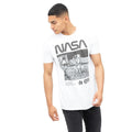 White - Side - NASA Mens Salute Cotton T-Shirt