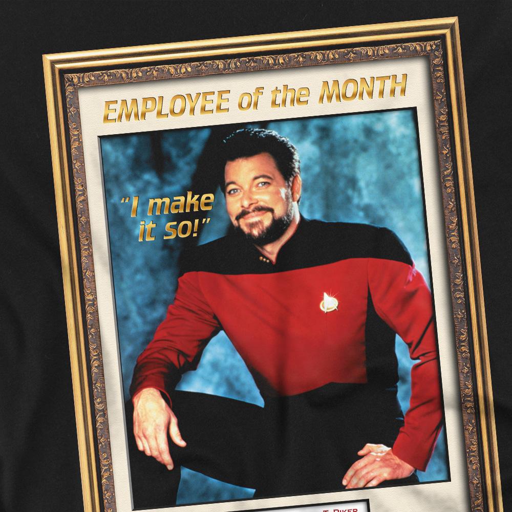 Black - Back - Star Trek Unisex Adult Employee of the Month T-Shirt