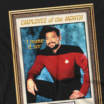 Black - Back - Star Trek Unisex Adult Employee of the Month T-Shirt