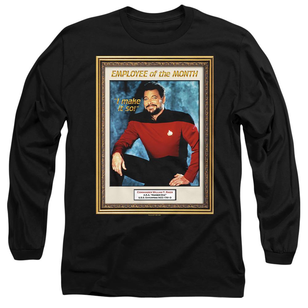 Black - Side - Star Trek Unisex Adult Employee of the Month T-Shirt