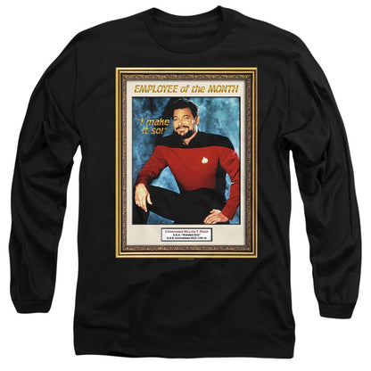 Black - Side - Star Trek Unisex Adult Employee of the Month T-Shirt