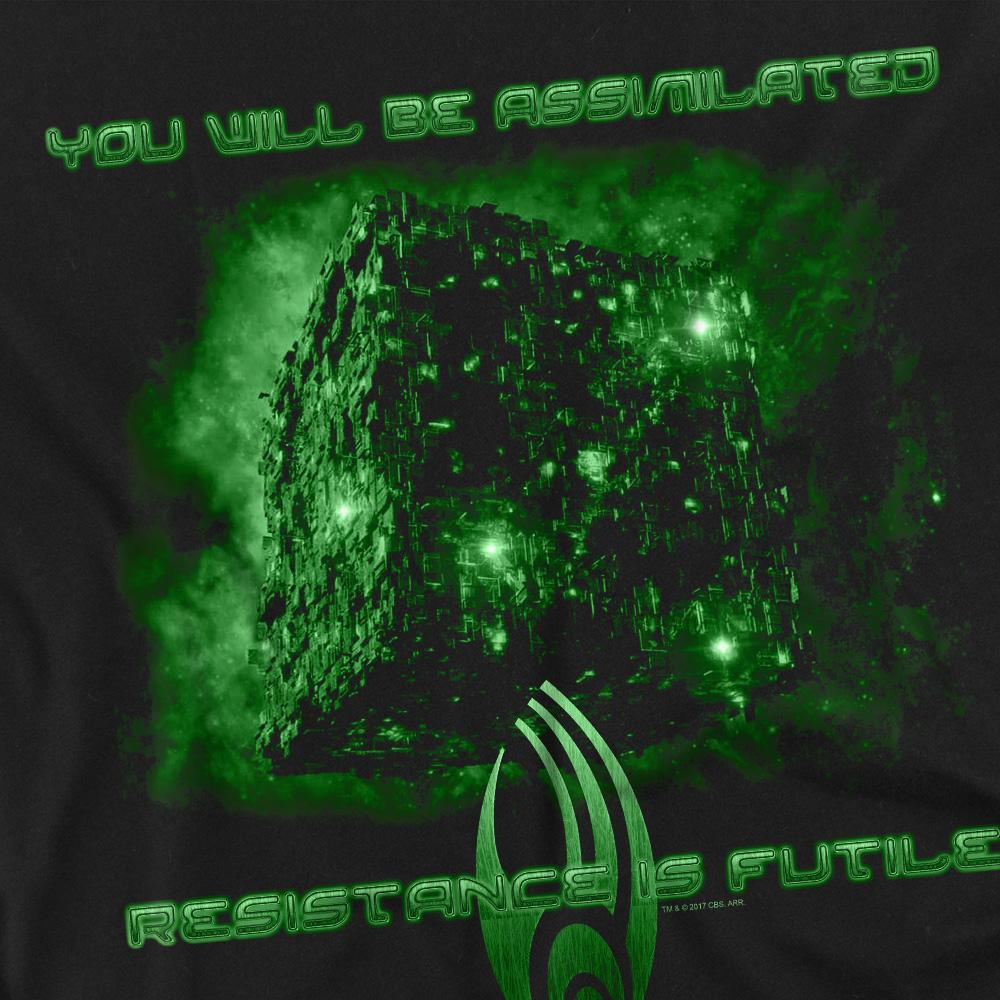 Black - Side - Star Trek Unisex Adult Assimilate T-Shirt