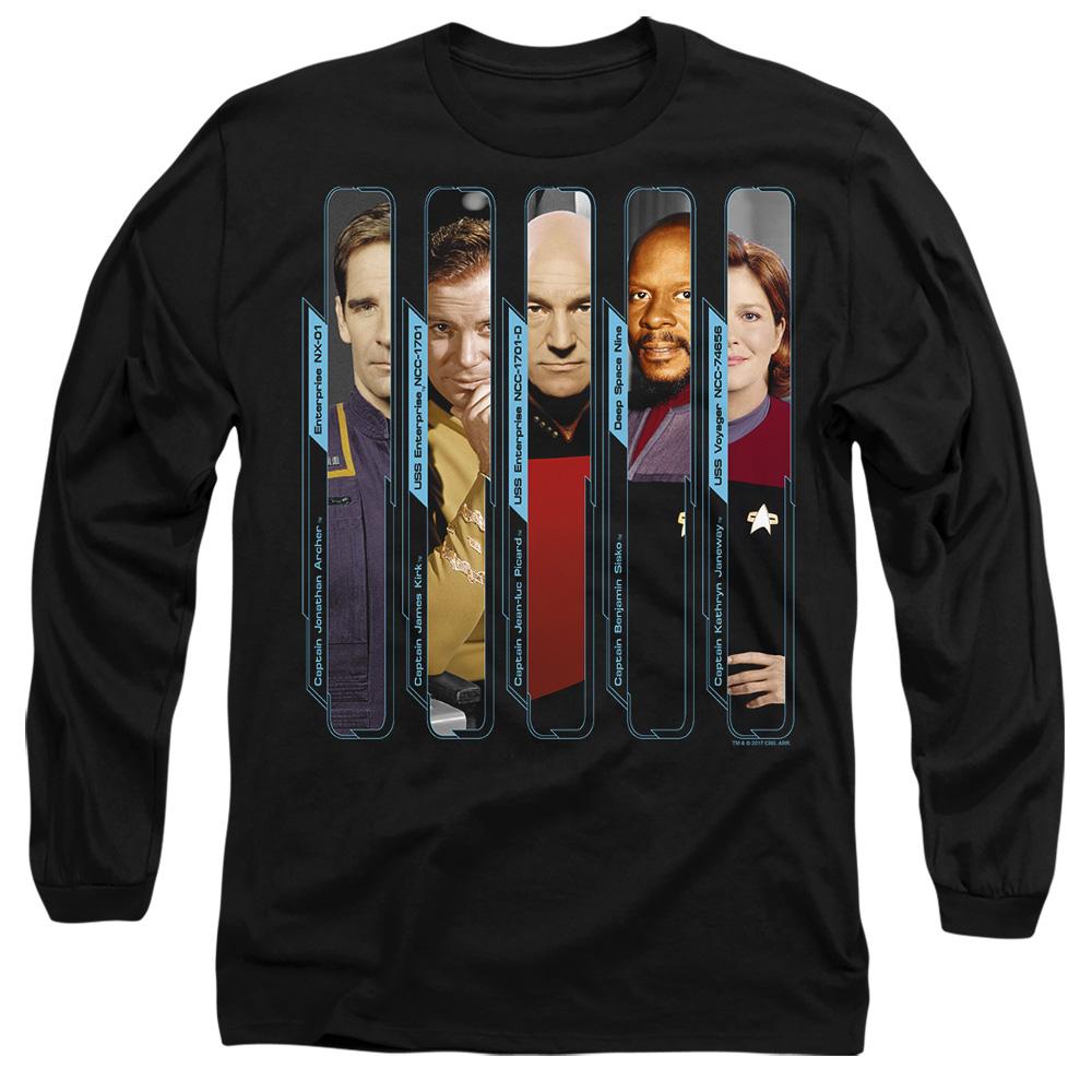 Black - Side - Star Trek Unisex Adult The Captains T-Shirt