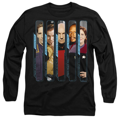 Black - Side - Star Trek Unisex Adult The Captains T-Shirt