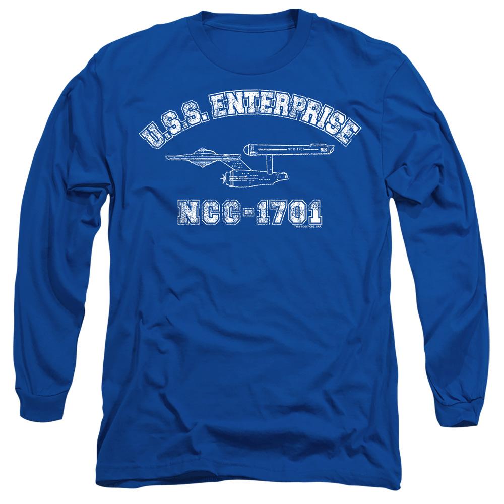 Royal Blue - Side - Star Trek Unisex Adult Enterprise Athletic T-Shirt