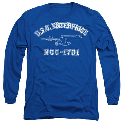 Royal Blue - Side - Star Trek Unisex Adult Enterprise Athletic T-Shirt