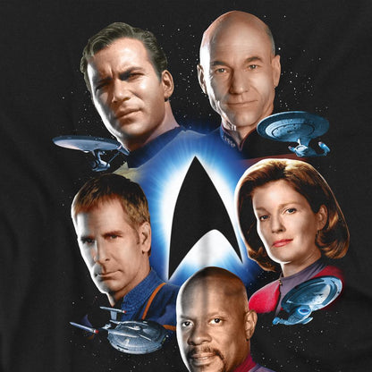 Black - Back - Star Trek Unisex Adult Starfleet´s Finest T-Shirt