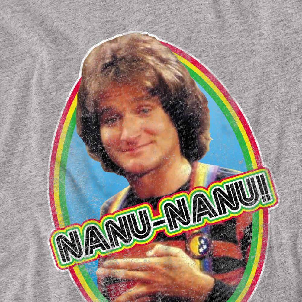 Sport Heather - Side - Mork And Mindy Unisex Adult Nanu Nanu T-Shirt