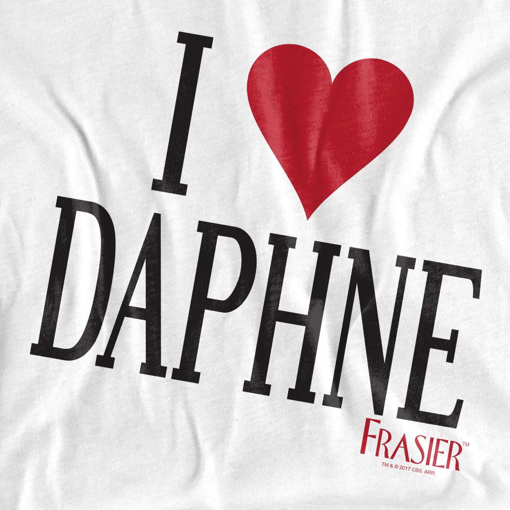 White - Back - Frasier Unisex Adult I Heart Daphne T-Shirt