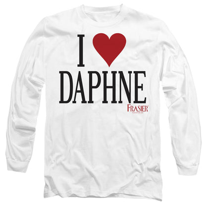 White - Side - Frasier Unisex Adult I Heart Daphne T-Shirt