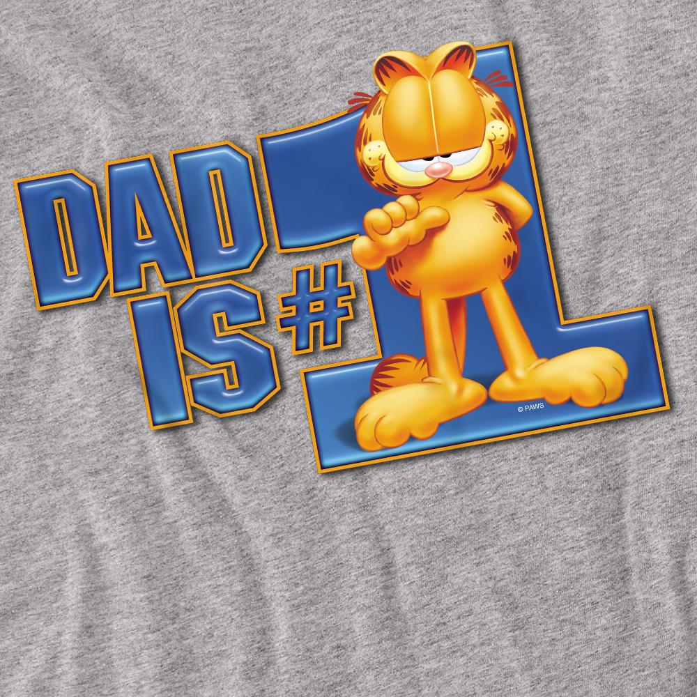 Sport Heather - Back - Garfield Unisex Adult Dad Is Number One T-Shirt