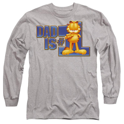 Sport Heather - Side - Garfield Unisex Adult Dad Is Number One T-Shirt