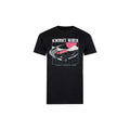 Black-White-Pink - Front - Knight Rider Mens Neon T-Shirt