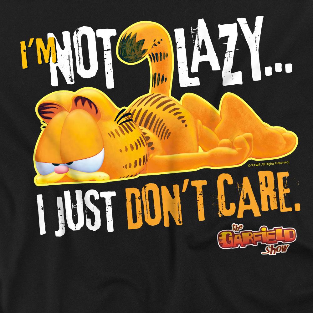 Black - Back - Garfield Unisex Adult Not Lazy T-Shirt