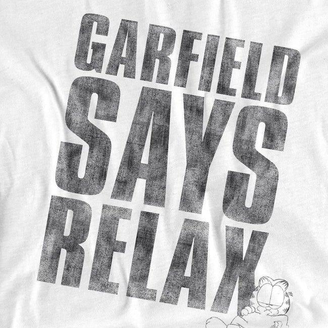 White - Back - Garfield Unisex Adult Relax T-Shirt