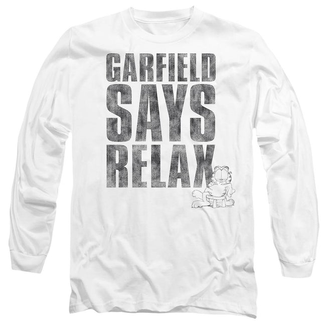 White - Side - Garfield Unisex Adult Relax T-Shirt