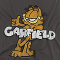 Charcoal - Side - Garfield Unisex Adult Garf Retro T-Shirt