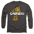 Charcoal - Front - Garfield Unisex Adult Garf Retro T-Shirt