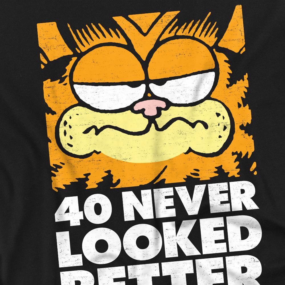 Black - Back - Garfield Unisex Adult 40 Looks T-Shirt