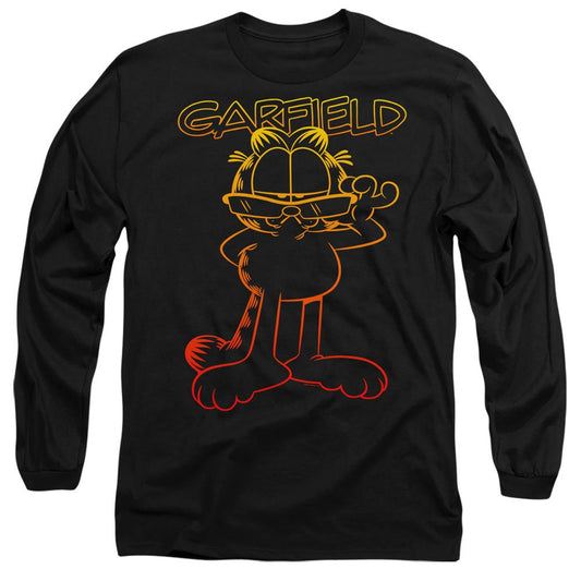 Black - Front - Garfield Unisex Adult Hotshot T-Shirt