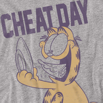 Sport Heather - Back - Garfield Unisex Adult Cheat Day T-Shirt