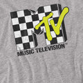 Sport Heather - Side - MTV Unisex Adult Checkerboard Logo T-Shirt