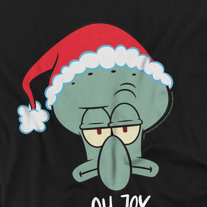 Black - Back - SpongeBob SquarePants Unisex Adult Joy Squidward Christmas T-Shirt