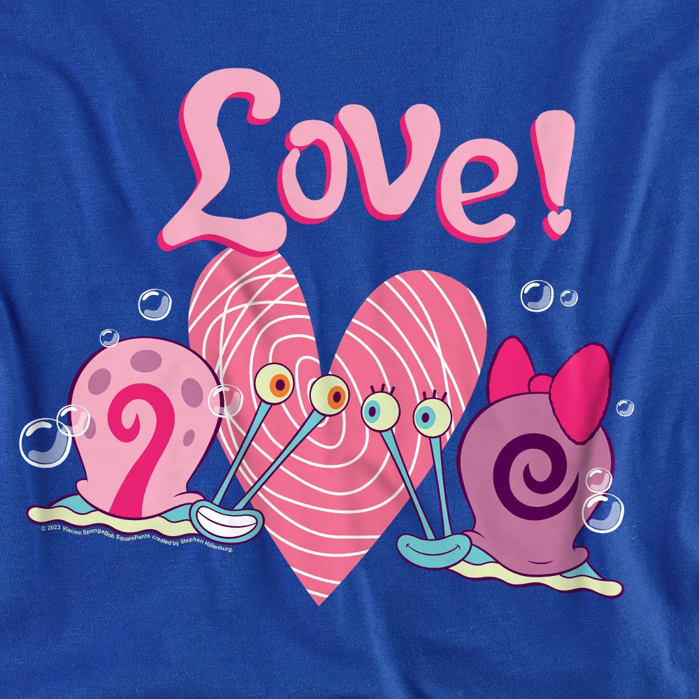 Royal Blue - Back - SpongeBob SquarePants Unisex Adult Valentine´s Love Gary & Snellie T-Shirt