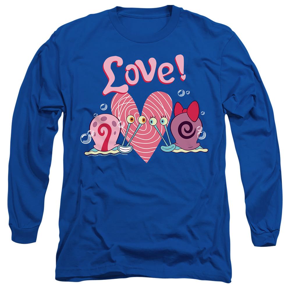 Royal Blue - Side - SpongeBob SquarePants Unisex Adult Valentine´s Love Gary & Snellie T-Shirt