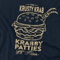 Navy - Side - SpongeBob SquarePants Unisex Adult The Krusty Krab Shock Mono T-Shirt