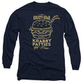 Navy - Front - SpongeBob SquarePants Unisex Adult The Krusty Krab Shock Mono T-Shirt