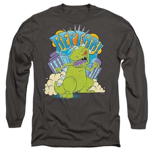 Charcoal - Front - Rugrats Unisex Adult Stomp Reptar T-Shirt