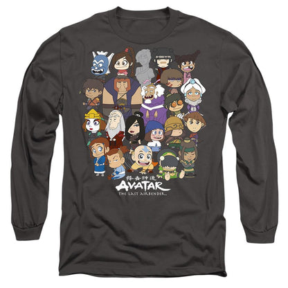 Charcoal - Side - Avatar: The Last Airbender Unisex Adult Chibi Group T-Shirt