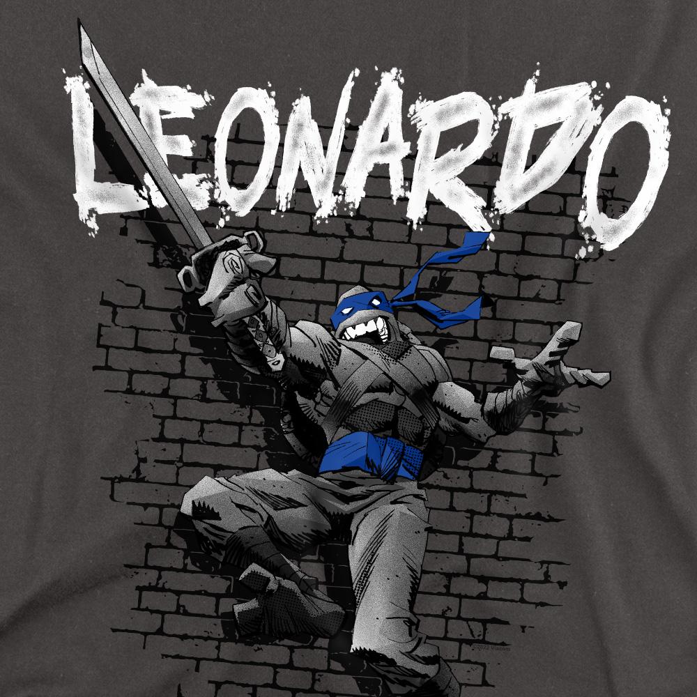 Charcoal - Back - Teenage Mutant Ninja Turtles Unisex Adult Leonardo T-Shirt