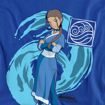 Royal Blue - Back - Avatar: The Last Airbender Unisex Adult Water Wave Katara T-Shirt