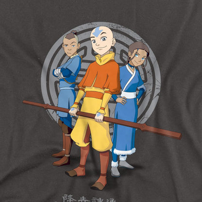 Charcoal - Back - Avatar: The Last Airbender Unisex Adult Team Avatar T-Shirt