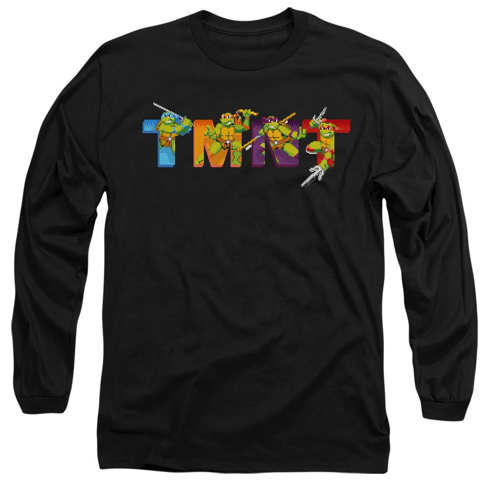 Black - Side - Teenage Mutant Ninja Turtles Unisex Adult Arcade Main Screen T-Shirt