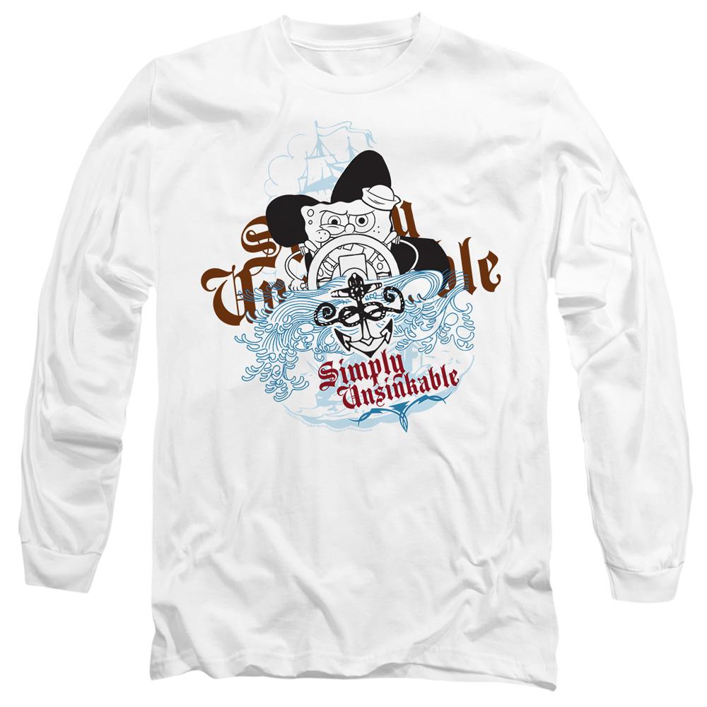 White - Side - SpongeBob SquarePants Unisex Adult Simply Unsinkable T-Shirt