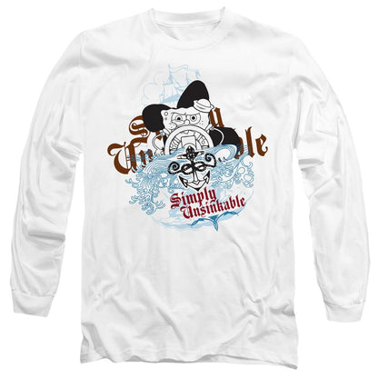 White - Side - SpongeBob SquarePants Unisex Adult Simply Unsinkable T-Shirt