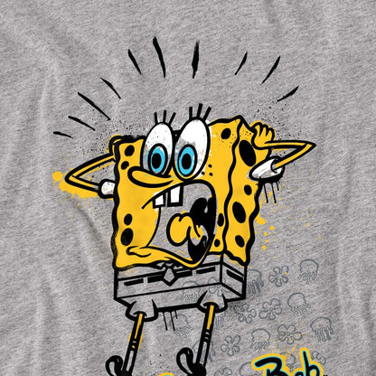Sport Heather - Back - SpongeBob SquarePants Unisex Adult Shocking! T-Shirt