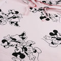 Pale Pink - Side - Disney Womens-Ladies Mickey & Minnie Mouse All-Over Print Hoodie