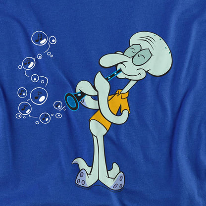 Royal Blue - Back - SpongeBob SquarePants Unisex Adult Squidward´s Clarinet T-Shirt