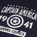 Navy-White - Lifestyle - Marvel Mens Property Of Captain America T-Shirt