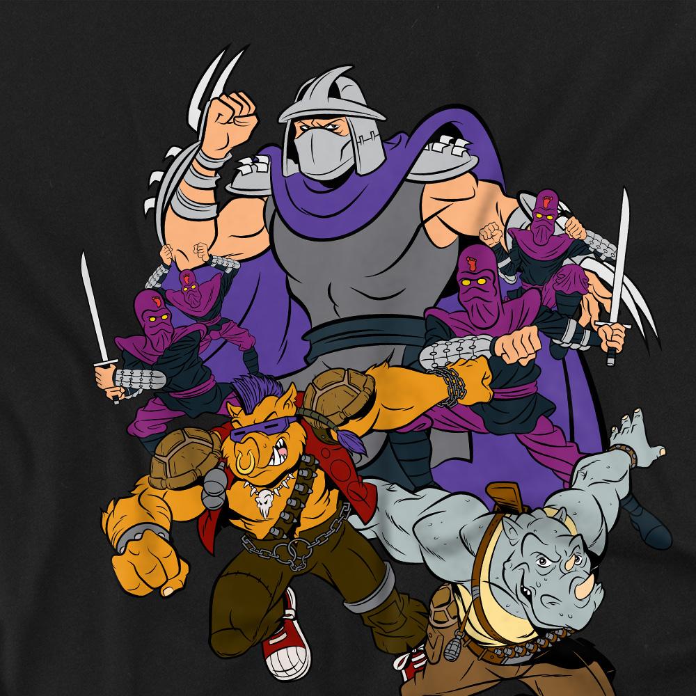 Black - Back - Teenage Mutant Ninja Turtles Unisex Adult Shredder And Foot Clan T-Shirt