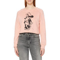 Dusky Pink - Lifestyle - Disney Womens-Ladies Minnie Mouse Sketch Crop Sweatshirt