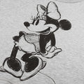 Grey - Side - Disney Womens-Ladies Minnie Mouse Sketch Crop Sweatshirt