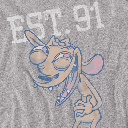 Sport Heather - Back - Ren & Stimpy Unisex Adult Est T-Shirt