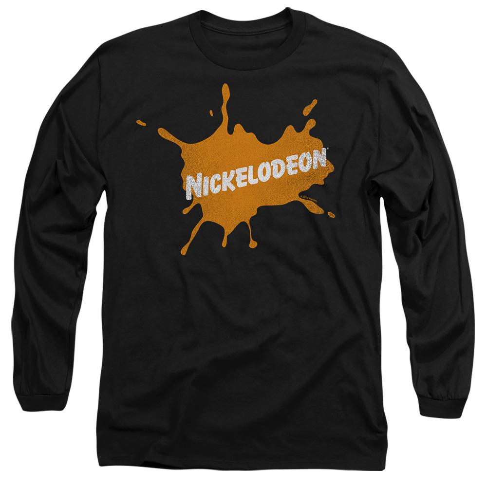 Black - Side - Nickelodeon Unisex Adult Retro Burst Logo T-Shirt